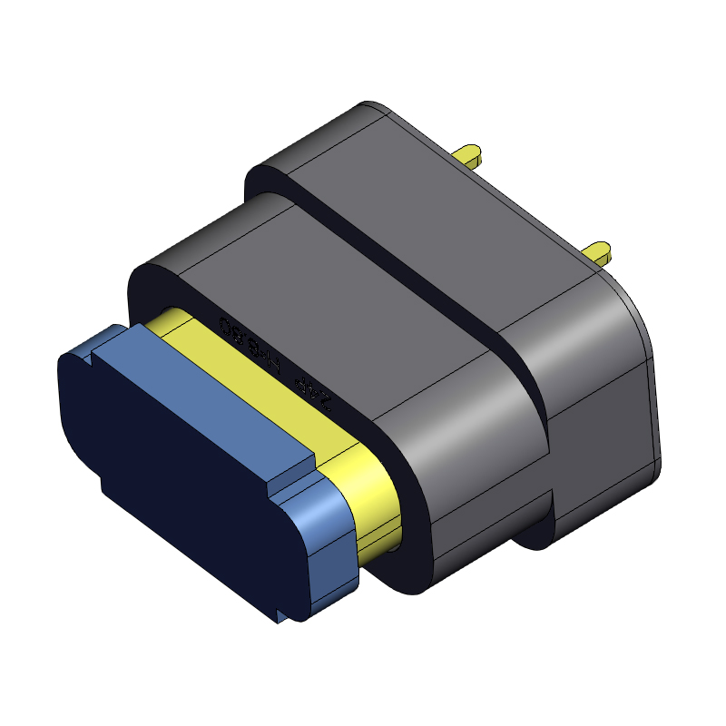 TYPE-C 24PIN立式贴板防水母座H8.8MM IPX7级