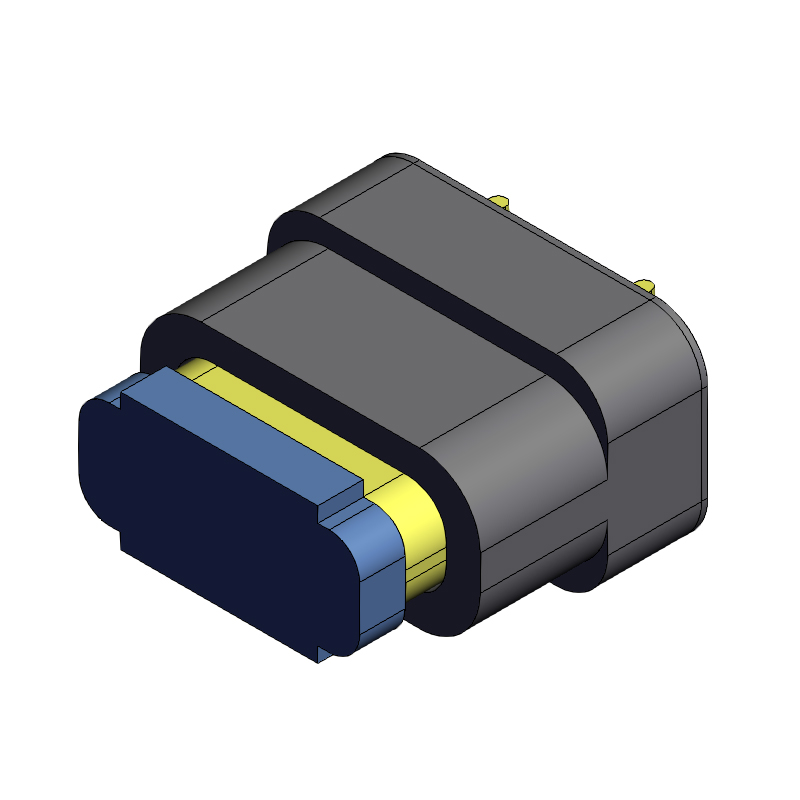 TYPE-C 24PIN立式贴板防水母座H9.3MM IPX7级