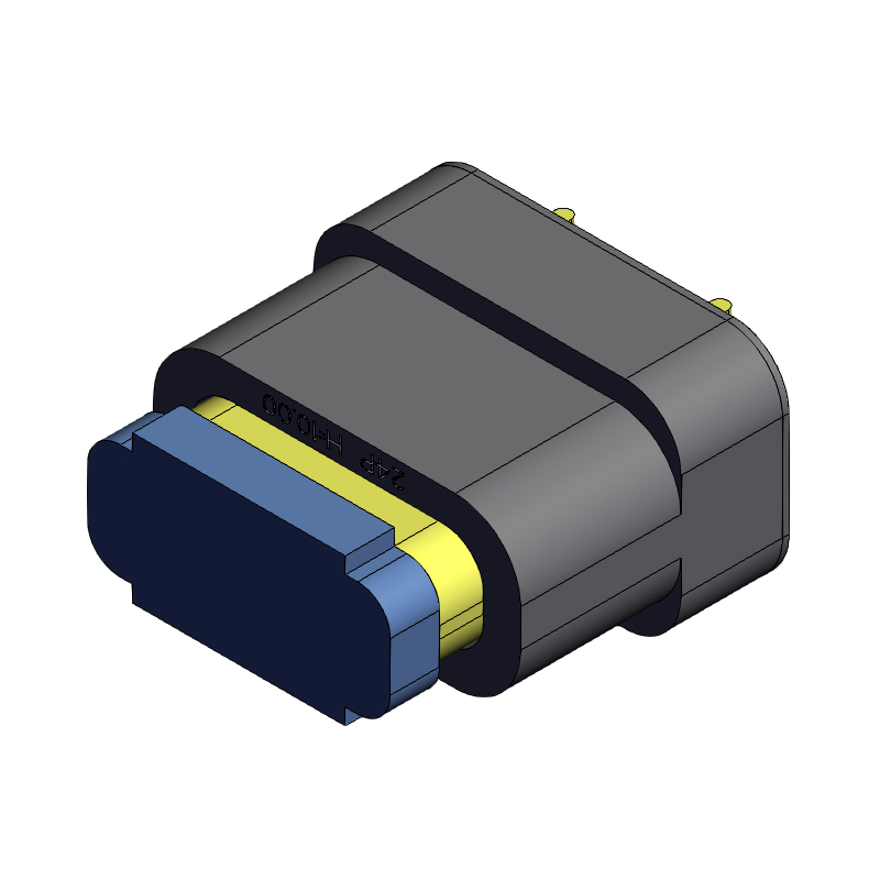 TYPE-C 24PIN立式贴板防水母座H10.0MM IPX7级